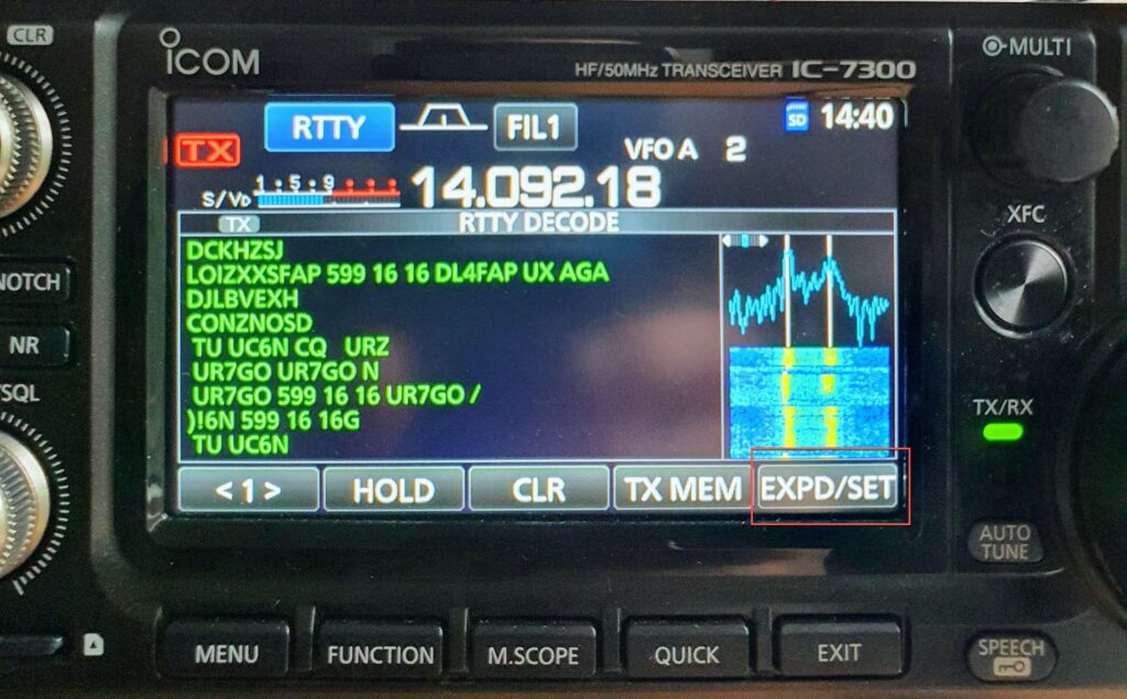 RTTY mit dem IC-7300