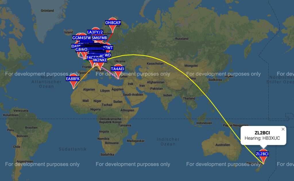 WSPR Karte