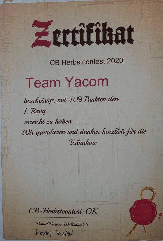 CB Herbstcontest Team Yacom