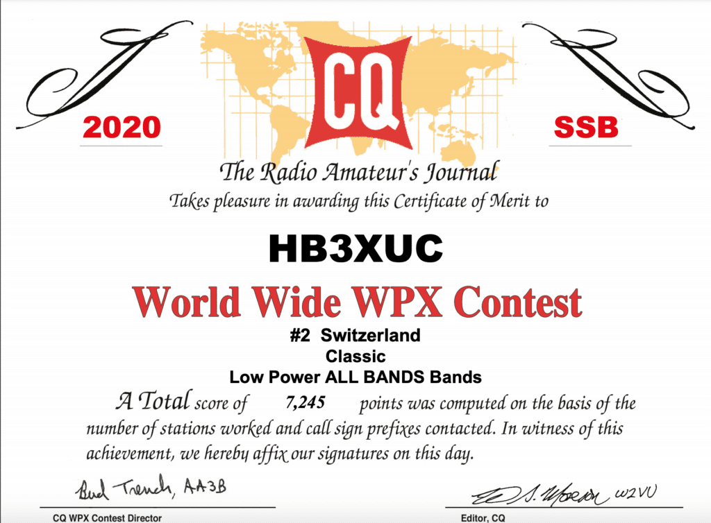 HB3XUC World Wide WPX Contest