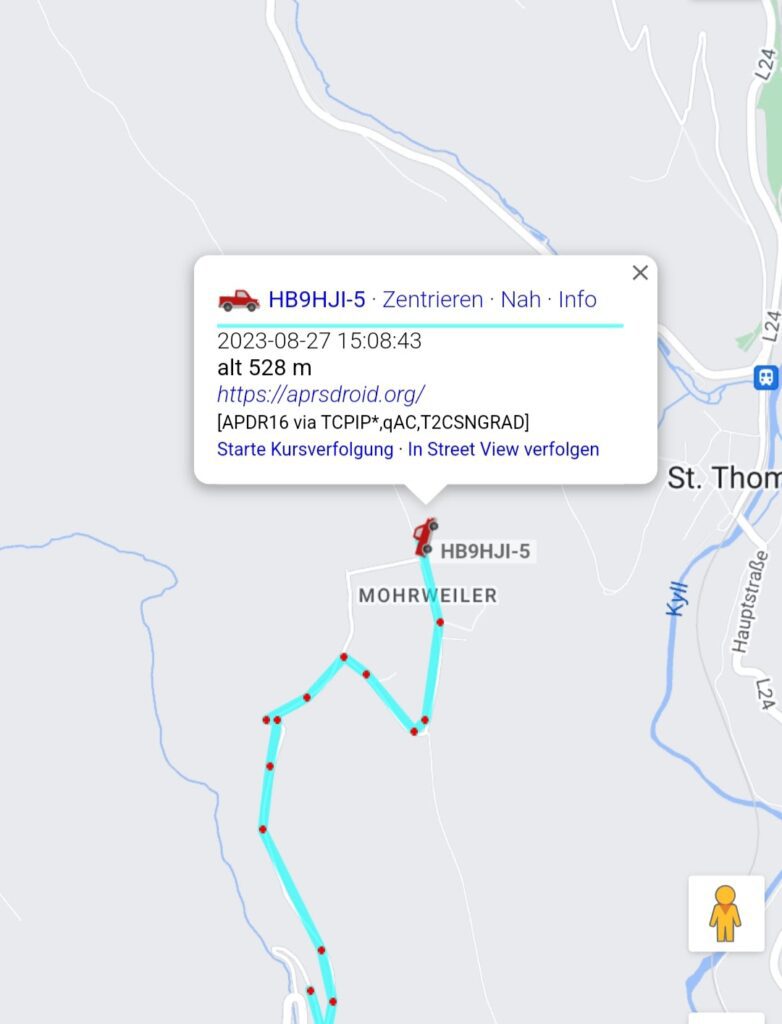 APRS Mohrweiler Anreise