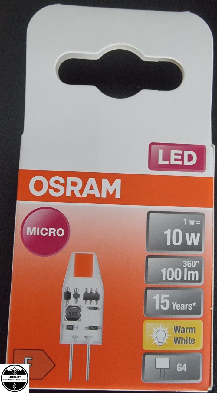 Osram PIN Micro 10 LED-Leuchtmittel stören Amateurfunk auf 20m