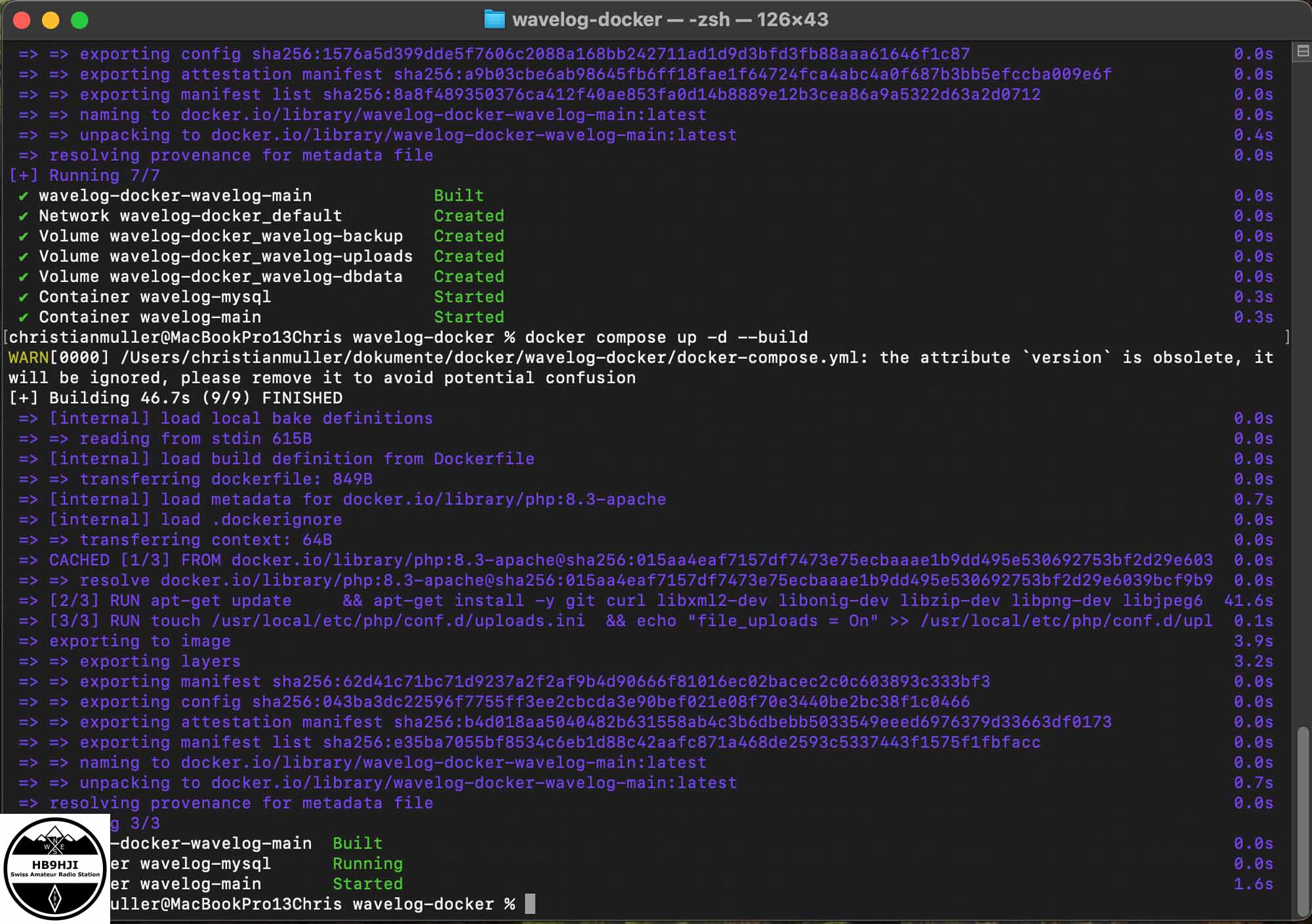 Anleitung: Wavelog mit Docker auf dem Mac installieren