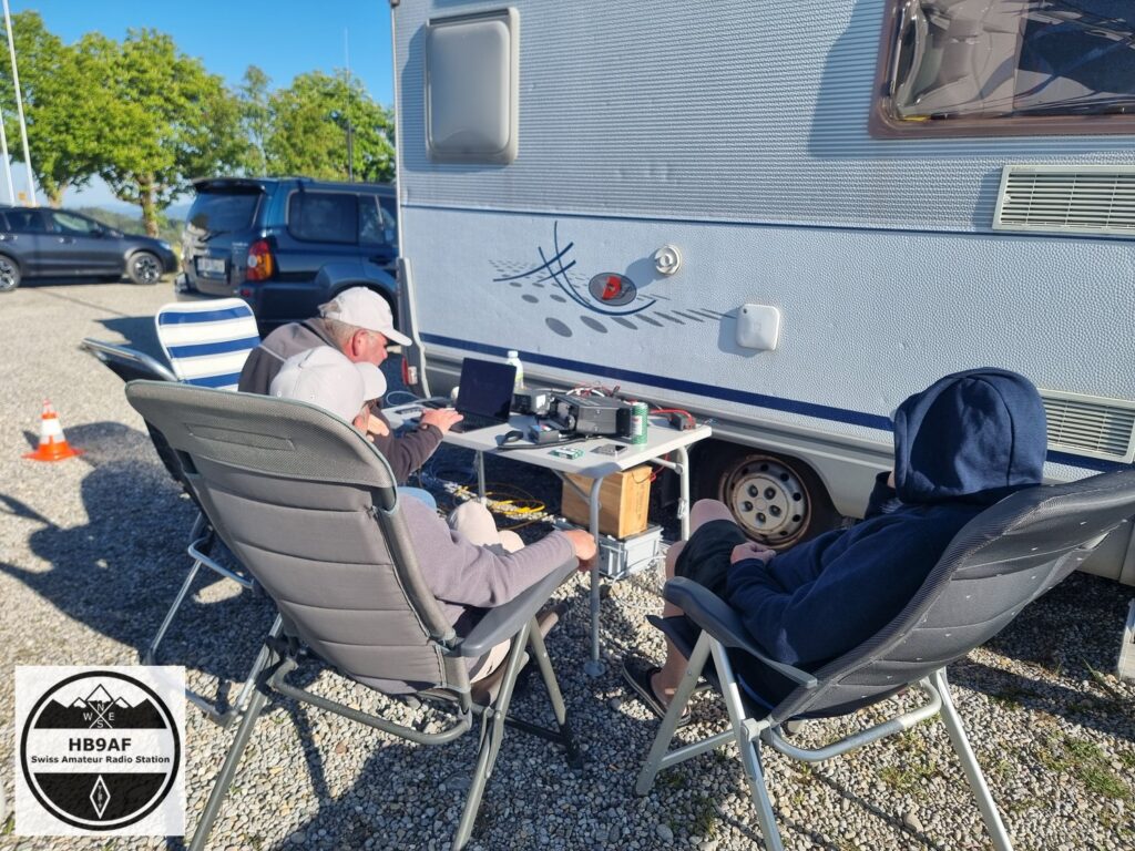 Operator von HB9AF beim Loggen der Verbindungen im Helvetia Contest 2026