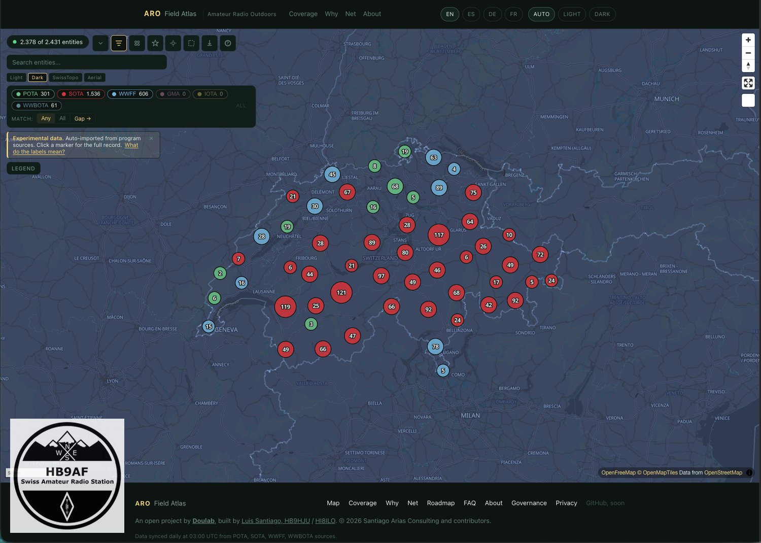 ARO Field Atlas: Die neue Cross-Programm-Plattform für POTA, SOTA und WWFF