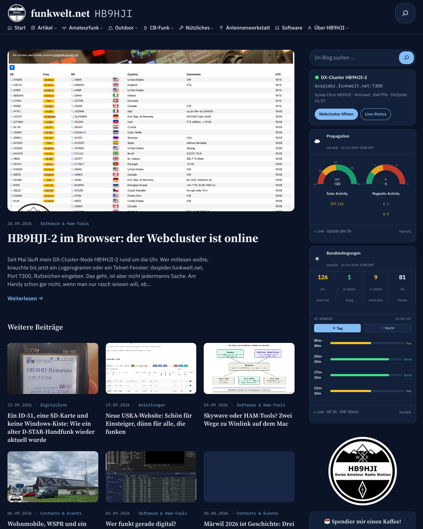 funkwelt.net im neuen Kleid: dunkel, schneller, aufgeräumt
